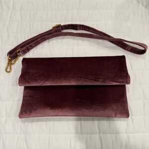 Anthropologie Velvet Clutch